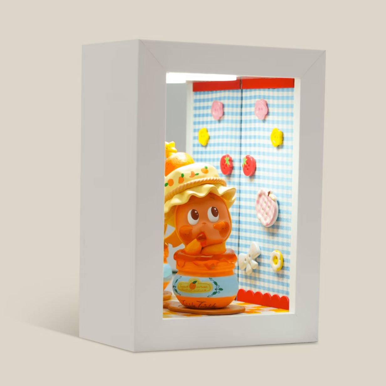 Button Corridor — Infinity Mirror Figure Display Shadow Box
