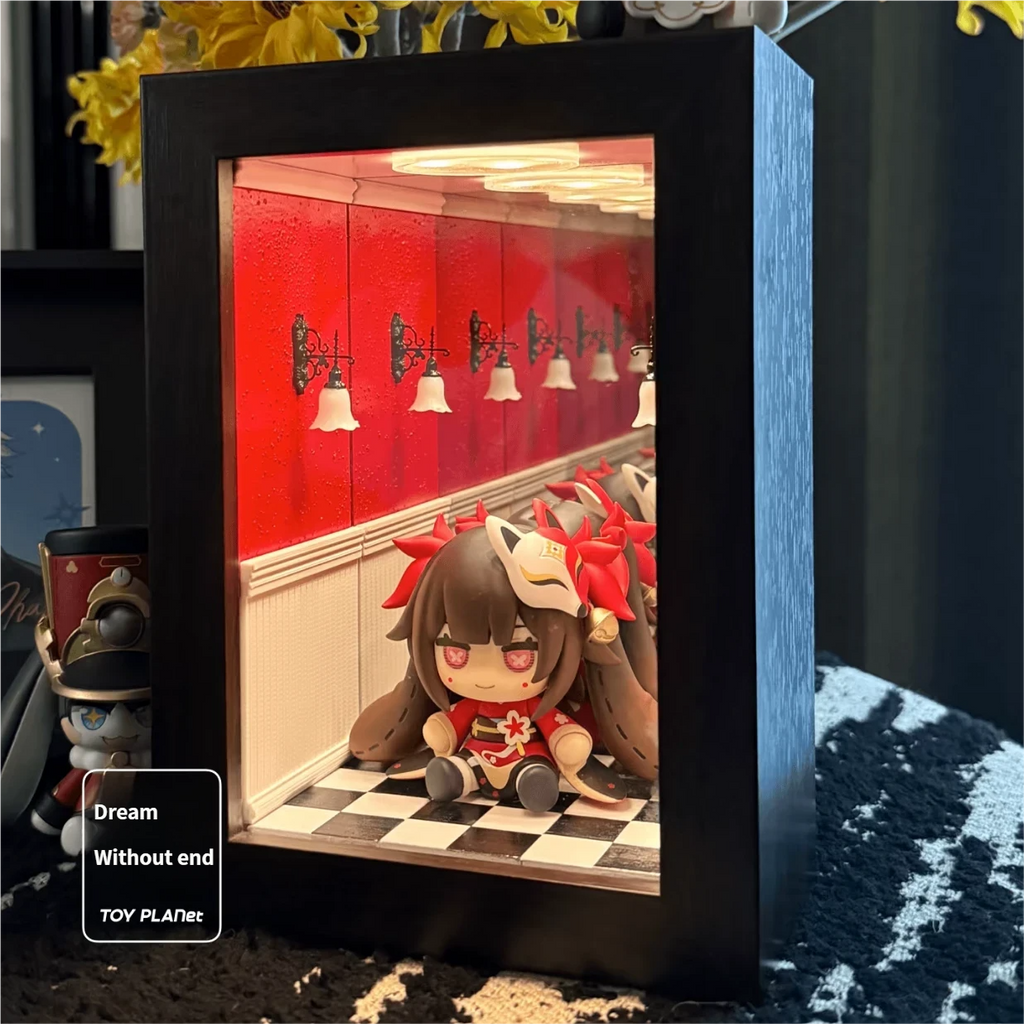 Dream without end — vintage infinity mirror art display shadow box