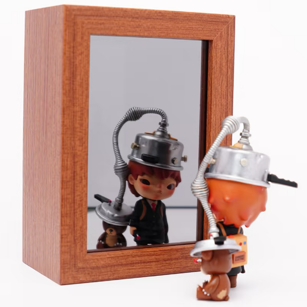 Dream without end — vintage infinity mirror art display shadow box
